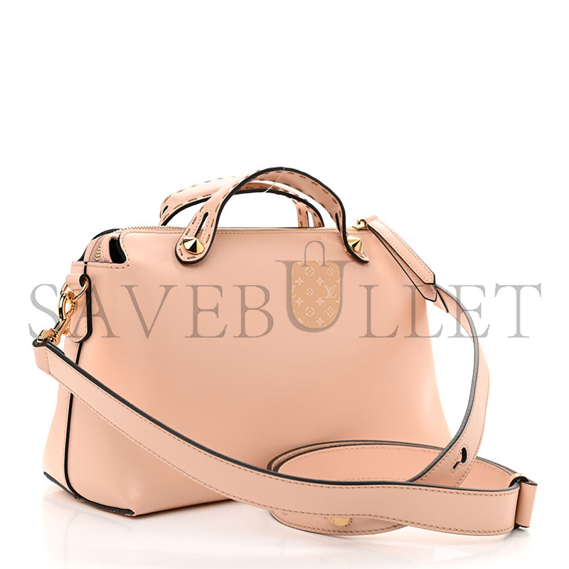 FENDI VITELLO KING LOGO EMBOSSED MEDIUM BY THE WAY BOSTON BAG LIGHT ROSE (27*18*12cm) 